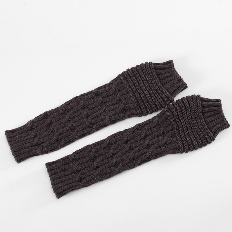 Nuevos guantes de lana con dedos abiertos para otoño e invierno, guantes plegables y cálidos para hombres y mujeres: Gris oscuro
