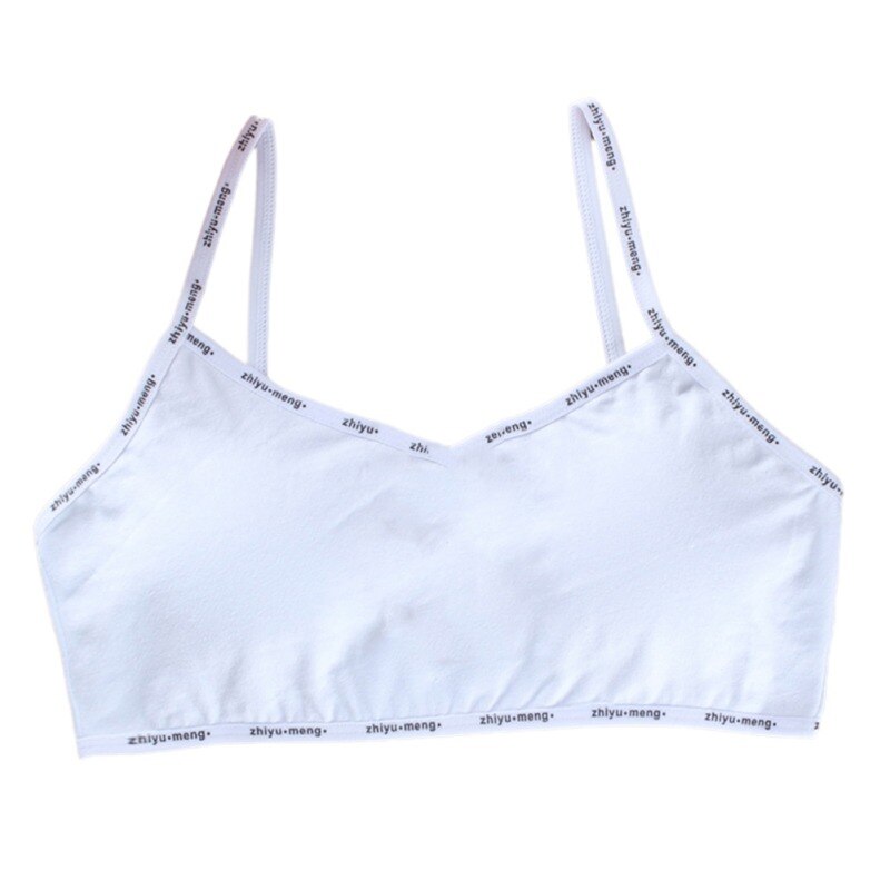 Trænings bh'er piger teenager undertøj børn bh'er små børn pige studenter bh top tyndt undertøj til børn teenagere sommer m: Hvid