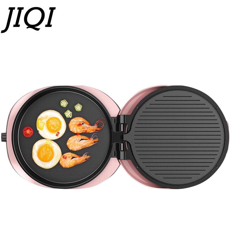 JIQI Suspended Double-Sided Heating Baking Pan Electric Skillet Automatic Pizza Pancake BBQ Maker Grilling Machine 110/220V