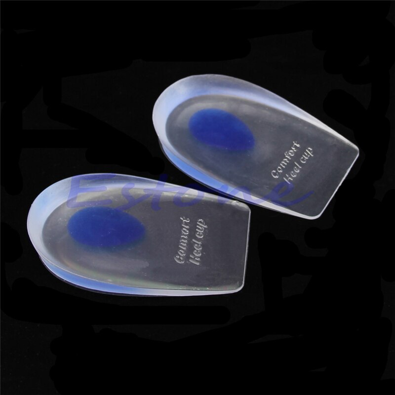 Inserta el talón para aliviar el dolor, zapatos de silicona, almohadillas de Gel, cojín, copa de talón, plantillas masajeadoras, azul, mujer, rojo, cómoda, nueva