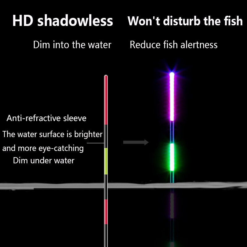 Bobi Smart Fishing Float Bite Alarm Fish Bite Aas Zwaartekracht Sensor Grote Drijfvermogen Led Lichtgevende Drijft Hoge Helderheid Bobber