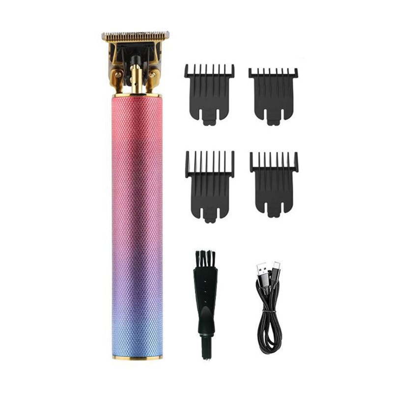 Recortadora de pelo inalámbrica para hombre, máquina cortadora de pelo para barbería, cortador de barba con Usb, Kit potente