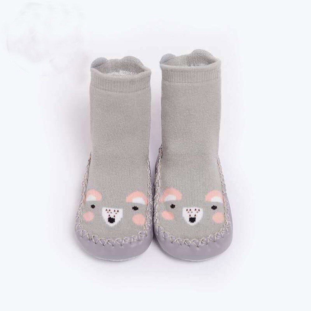 ARLONEET calzini da pavimento antiscivolo per bambini neonate ragazzi cartoni animati animali spessi caldi calzini antiscivolo pantofole L1017