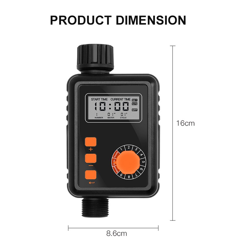 KKmoon Electronic Irrigation Regulator Automatic Irrigation Timer LCD Waterproof Sprinkler Controller 9 Separate Timing Programs