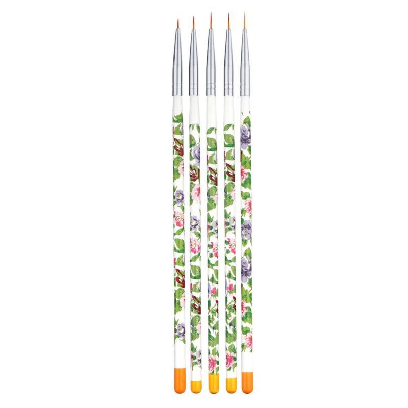 Nail Art Accessoires Nail Gereedschap Nail Art Puntjes Gereedschap 5 Pcs Set Retro Bloem Pull Pen Nail Pen Set