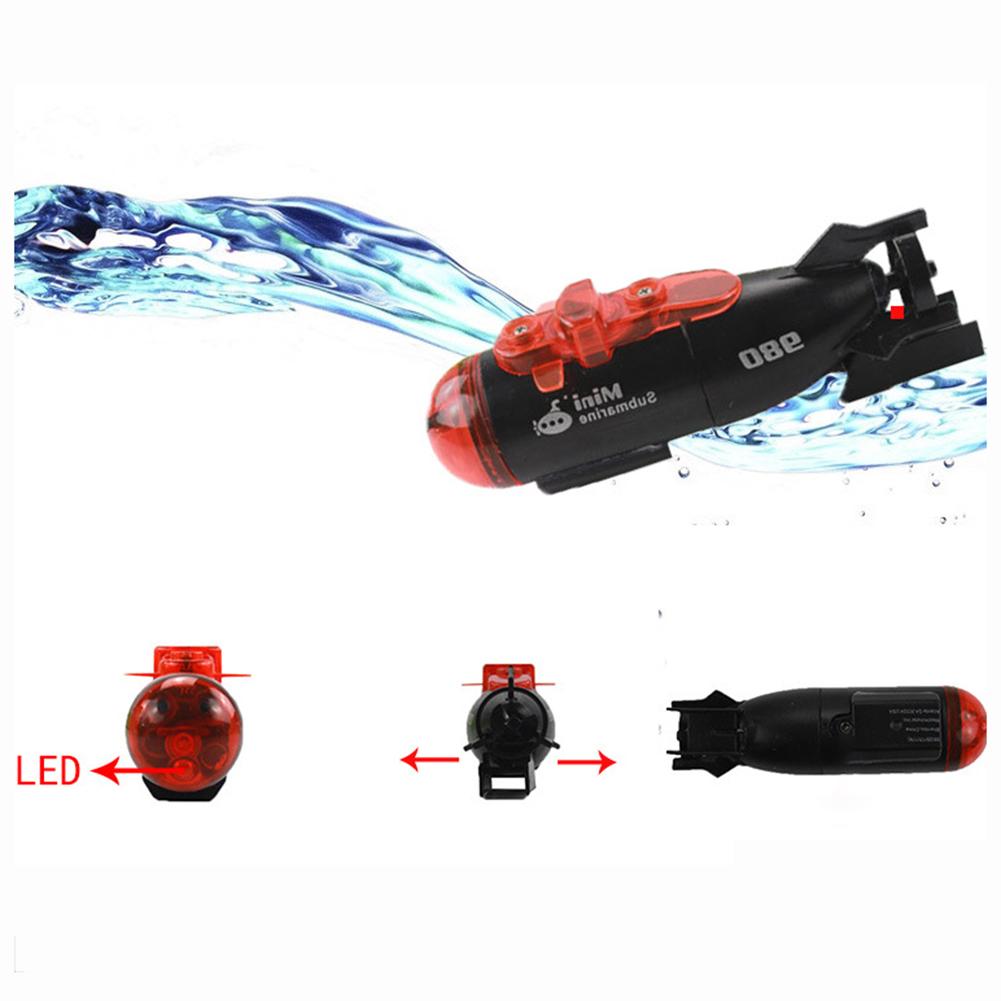 Kleine Mini Remote Submarine Afstandsbediening Led Kleurrijke Boot Water Speelgoed Duiken Speelgoed Voor Kids Vis Kom Speelgoed Aquarium decors