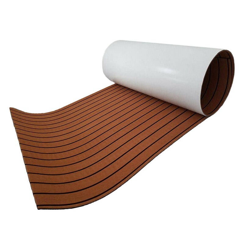 Foglio di rivestimento in teak EVA per barca yacht marino RV pavimento tappeto antiscivolo e autoadesivo bordo smussato tappeti pad