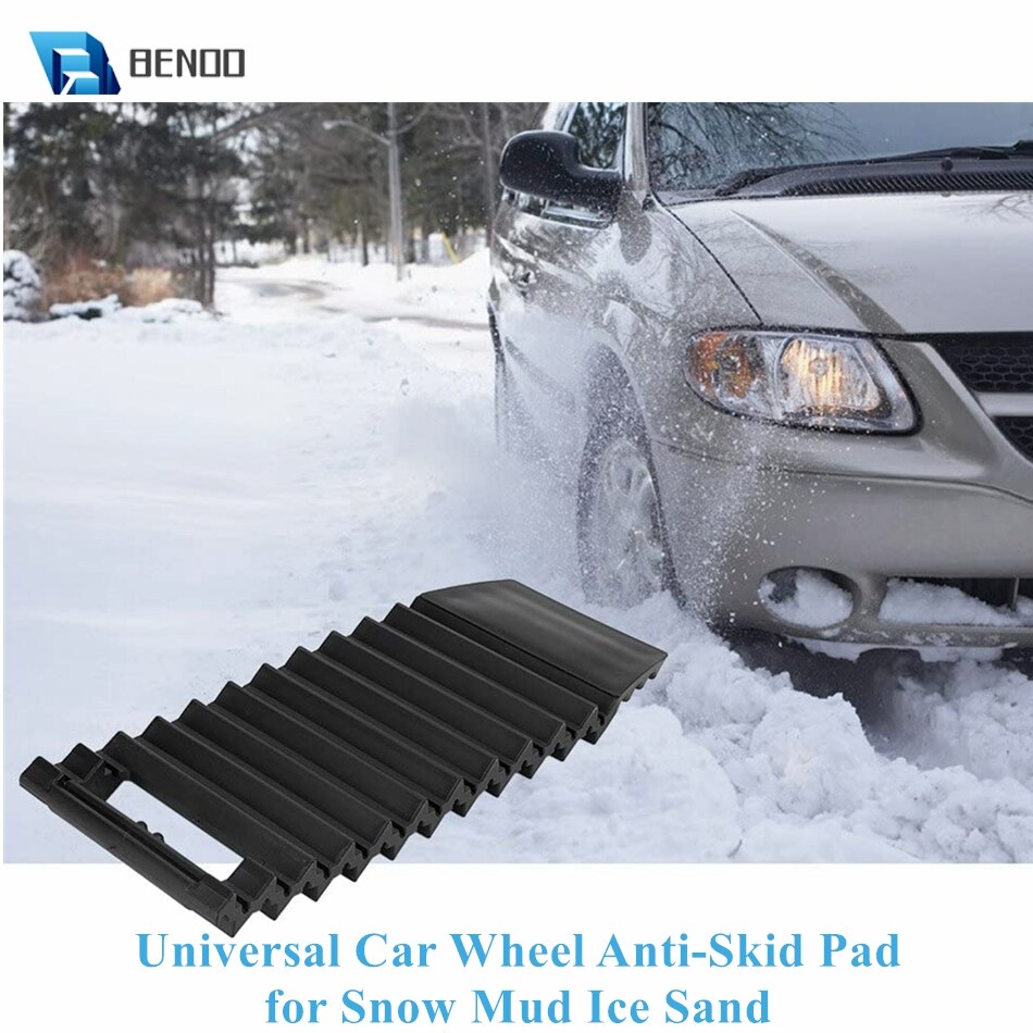 Universel bærbar skridsikker og robust bilhjul skridsikker pad skridsikker nøddæk trækkraft mat plade til sne mudder is sand