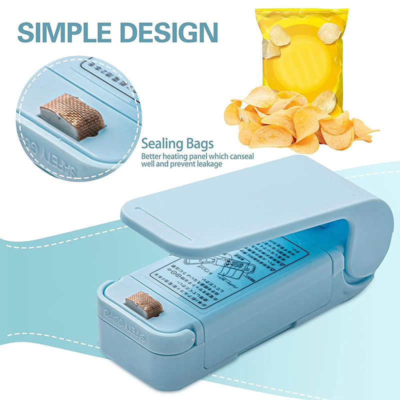 Mini Bag Sealer Heat Bag Verpakking Sealer Handheld Heat Vacuum Sealer Draagbare zaksluitmachine Voedsel Snacks Opslaggereedschap