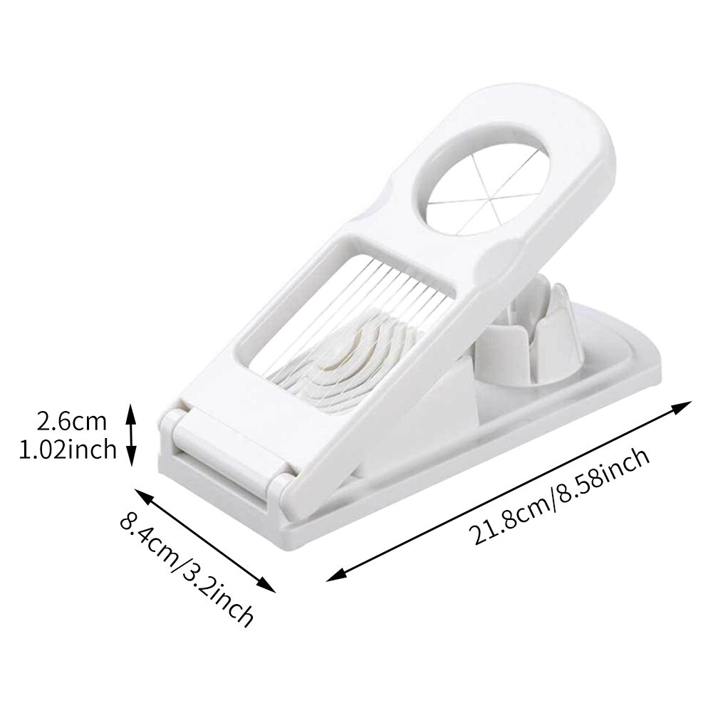 2 In 1 Eieren Slicer Draagbare Home Rvs Keuken Tool Cutter Divider Accessoires Handleiding Multifunctionele Lichtgewicht