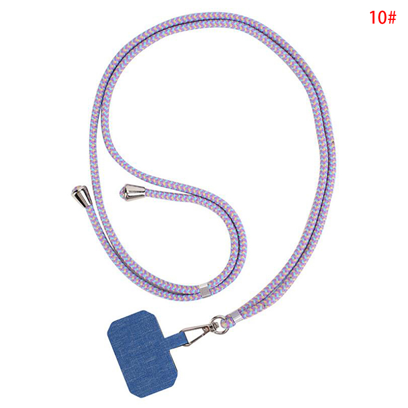 Cordones de teléfono con parche cruzado a la , correa de cuerda para el cuello, tarjeta fija antipérdida de seguridad, se adapta a todos los teléfonos móviles: J