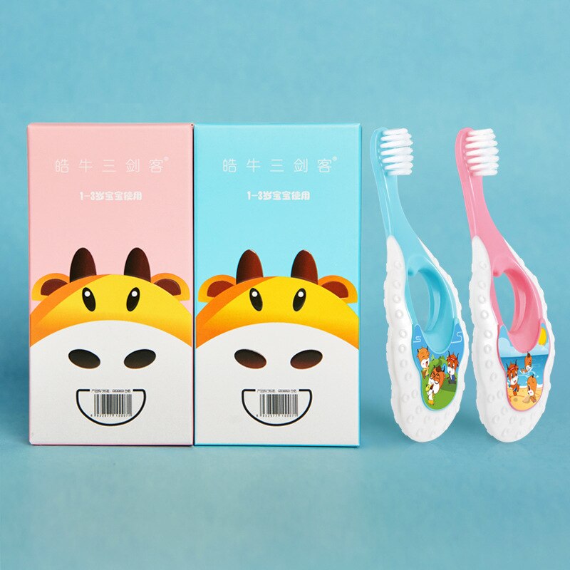 Anti Slip Handle Kids Cartoon Toothbrush Baby Soft-bristled Toothbrush Kids Training Toothbrush For Toddler Dental Oral Care