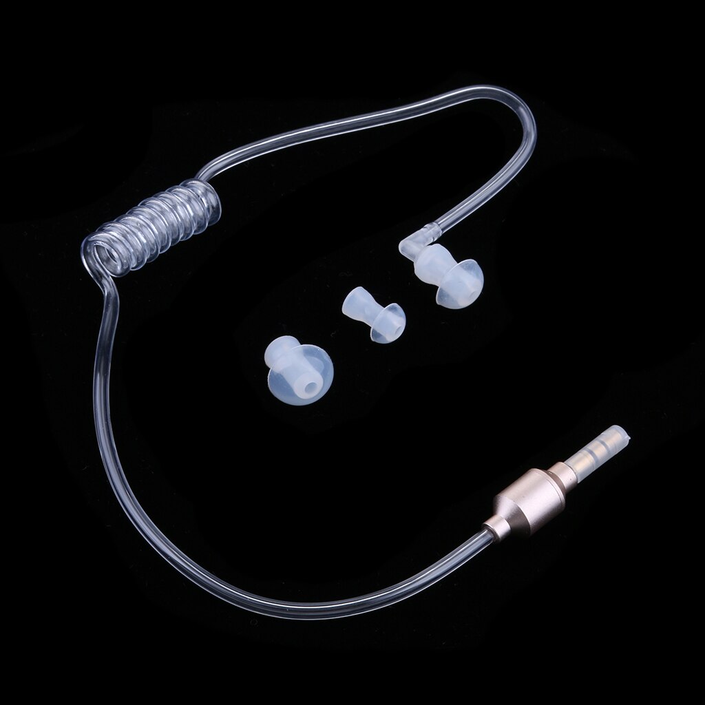 Anti-Straling Mono Oortelefoon 3.5Mm Stereo Akoestische Holle Buis Bedraad Oortje Handsfree Met Mic Headsets lichtgewicht