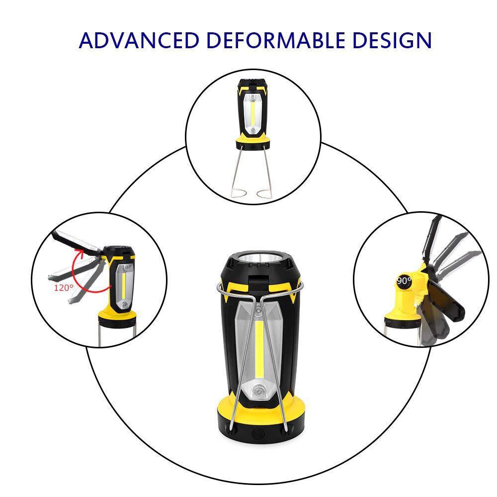 USB Rechargeable/AA Foldable Tent Lantern XPE+3*COB LED Bulb Lamp Emergency Night Fishing Light Outdoor Portable Camping Lamps
