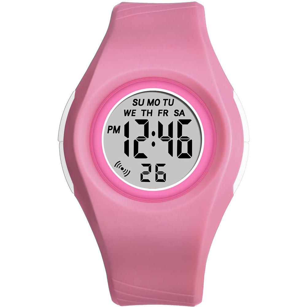 Kids Horloges Synoke Digitale Horloge Voor Meisje Jongen Student 5Bar Waterdichte Horloges Mode Sport Kinderen Horloges: Pink