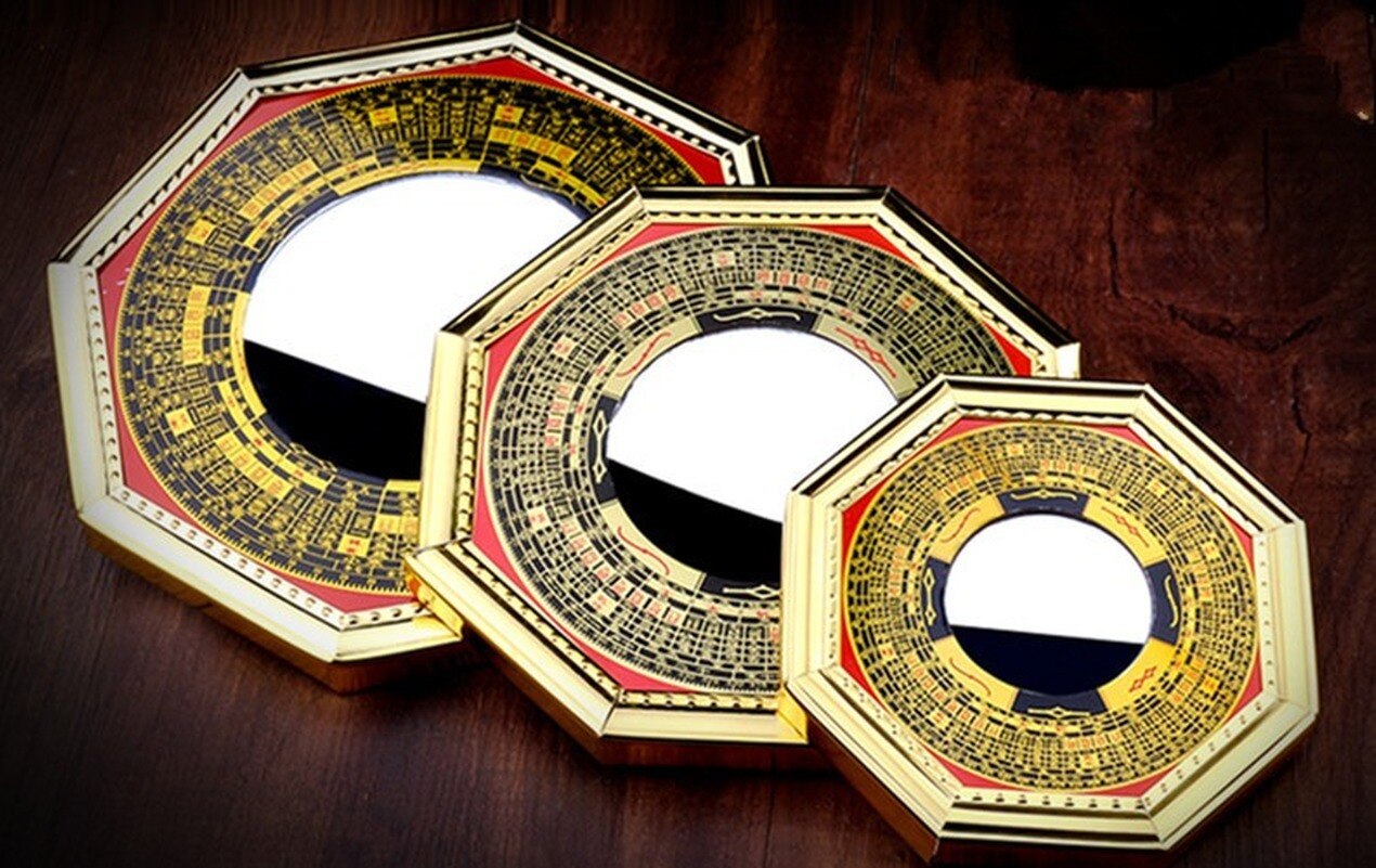 Traditional Chinese Feng Shui Bagua Mirror Family Protection Master Blessed Healthy Wealth Prosperous Wall Mirrors Home Decor