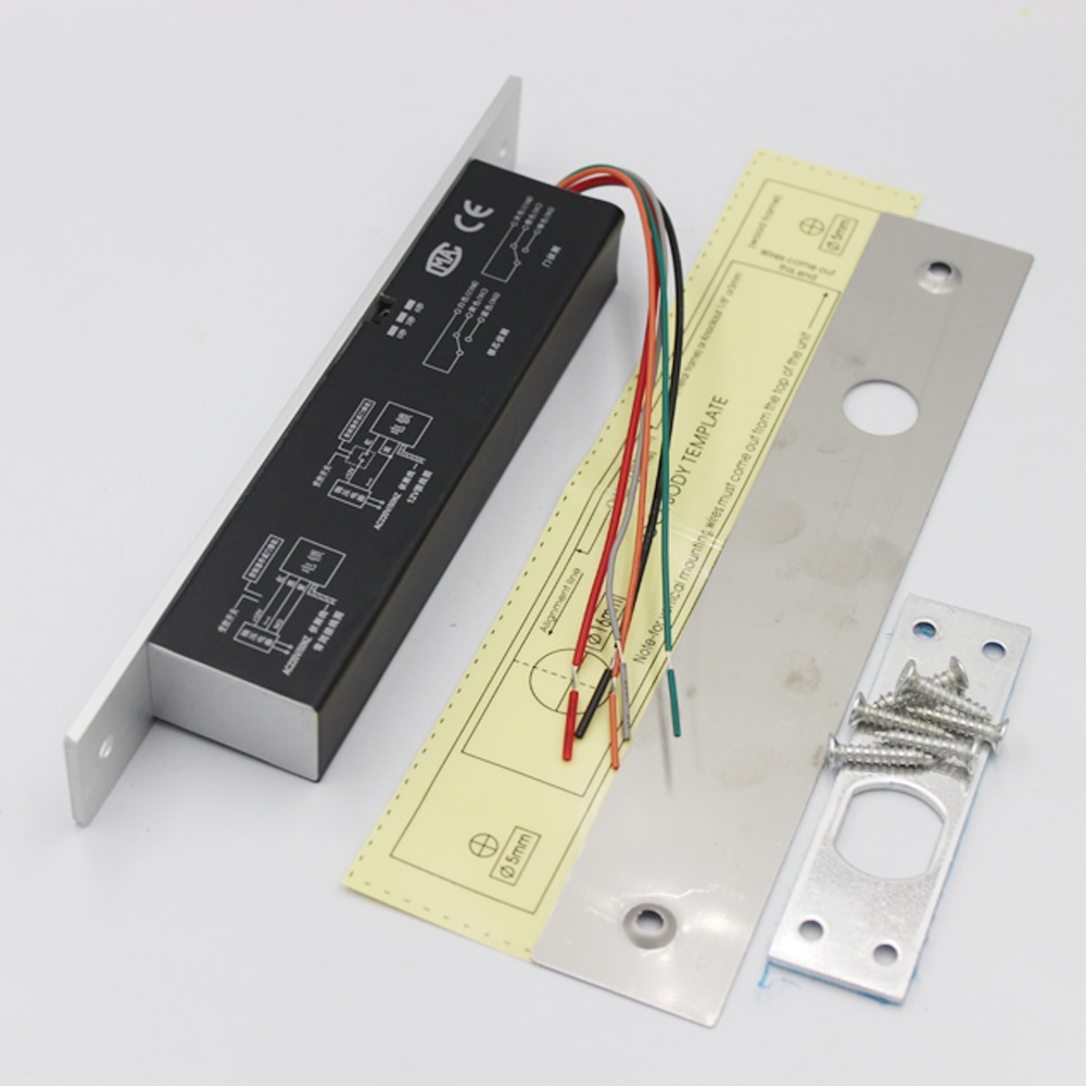 5 ledninger elektrisk lås magnetisk udgang med timer  dc12v lås dørlås fail safe fail sikker bolt mortise dørlås nc / nr