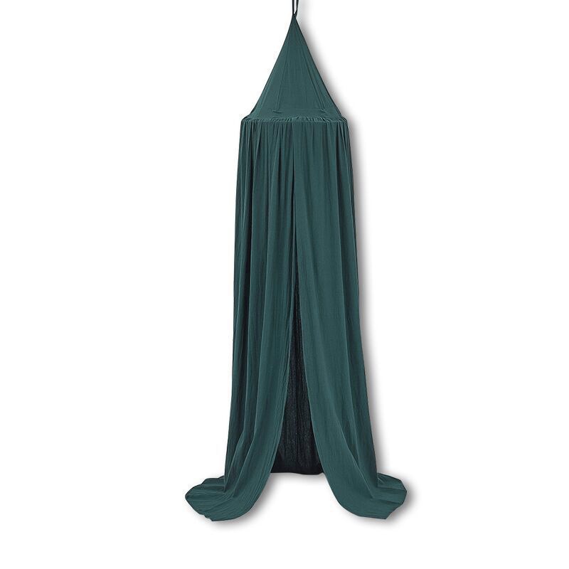 KAMIMI Baby Bed Curtain Children Room Decoration Crib Netting Baby Tent Washed Cotton Cloth Hung Dome Baby Mosquito Net Photogra: Dark green
