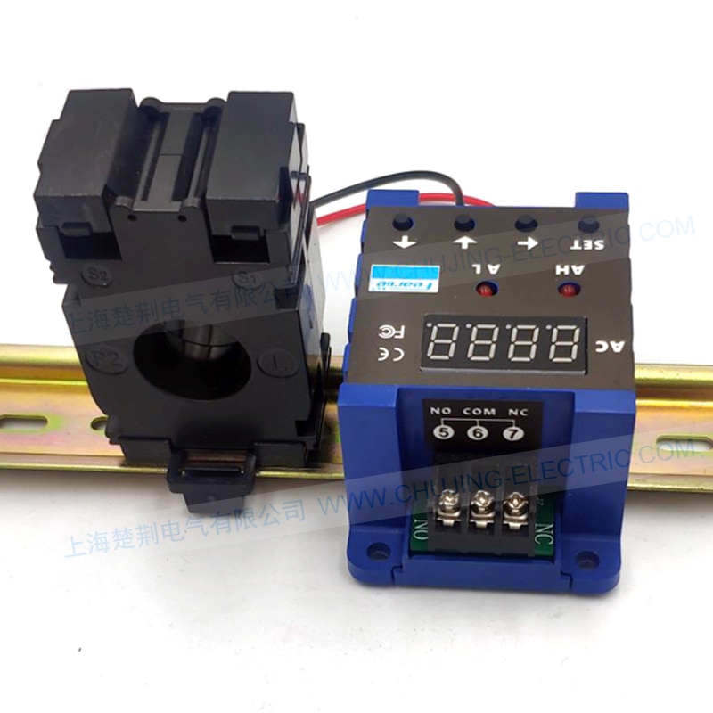 single phase din ampere meter with din CT with up limit alarm low limit alarm relay output 50A 100A 150A din current meter