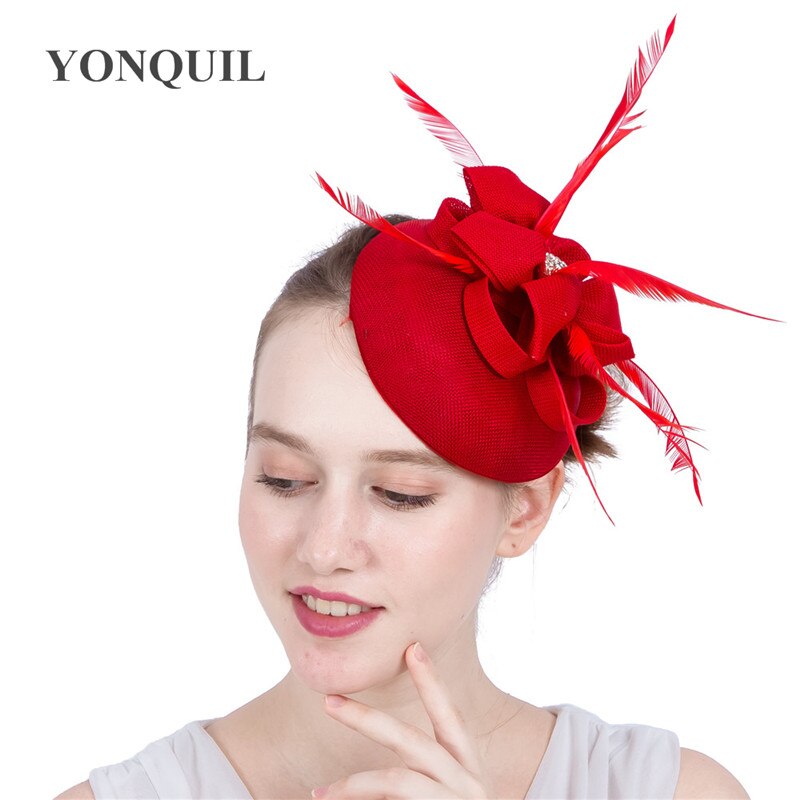 Klassieke bruiloft bruidshoofdtooi formele gelegenheid fascinator hoed vrouwen gala feest hoeden accessoires hoofdband