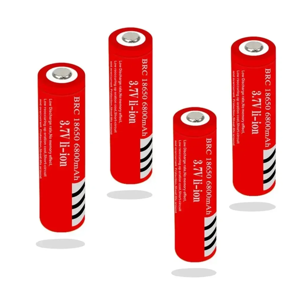 Akku 3.7v 6800 mah brc 18650 ladattava akku litiumioniakku litium-ioniakku + laturi