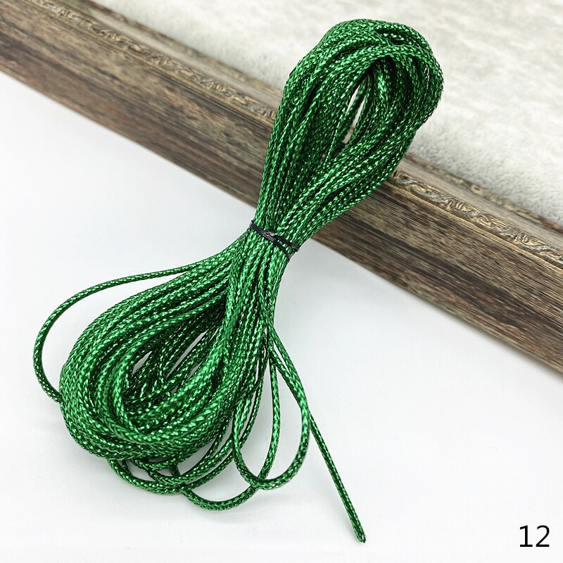 Ficelle dorée de 10 yards, ruban pour emballage de mariage et noël, corde décorative pour bricolage artisanal, fournitures de fête: 12
