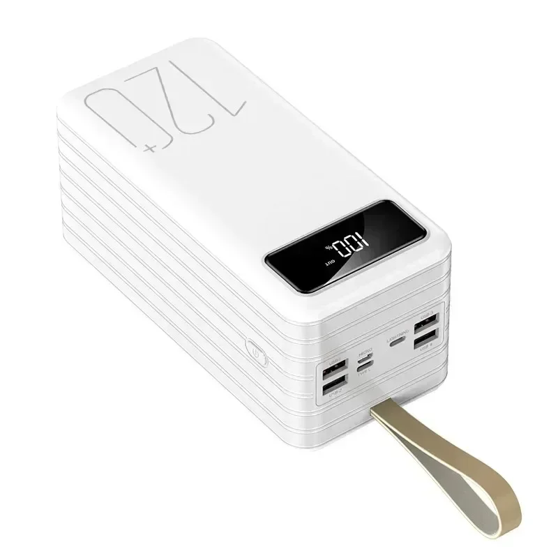 Banco de energía portátil de 120 W 120000 Batería externa del cargador Powerbank de carga súper rápida de alta capacidad mAh para IPhone Xiaomi Huawei: Blanco