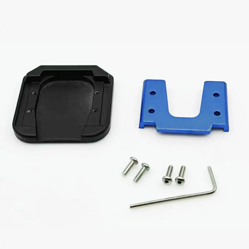 Cavalletto di estensione universale per moto Cavalletto in lega di alluminio per scooter Estensore per bici Piastra di supporto laterale Base allargata antiscivolo: Blu