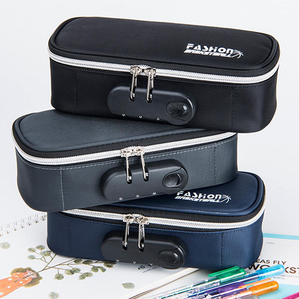 estuche para lápices candado de combinación de gran capacidad 4 colores lápiz funda cartuchera escuela Oficina suministros