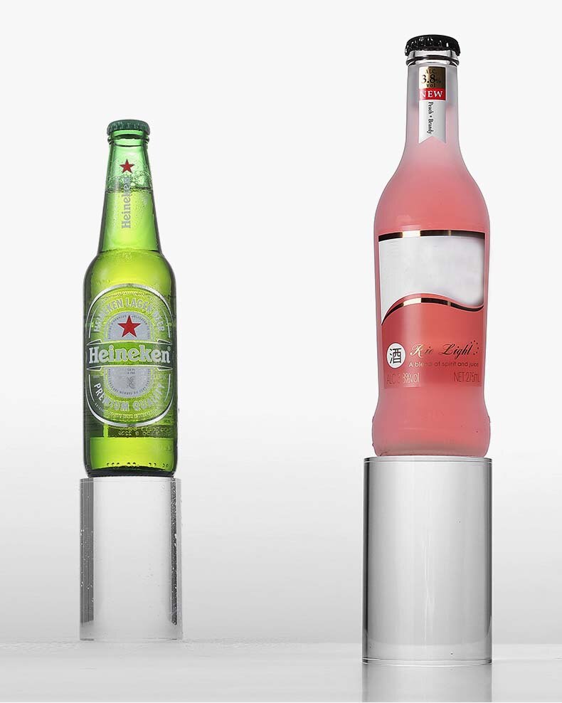 Photographic Acrylic Column Cosmetics support Shooting Clear Decoration Block Product Holder Display Stand cylinder