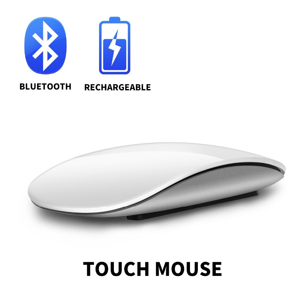 Magic Mouse Touch Opladen Bluetooth Muis Geschikt Voor Laptop Apple Ipad Stijl Draadloze Muis In Plaats Voor Iphone Muis: white