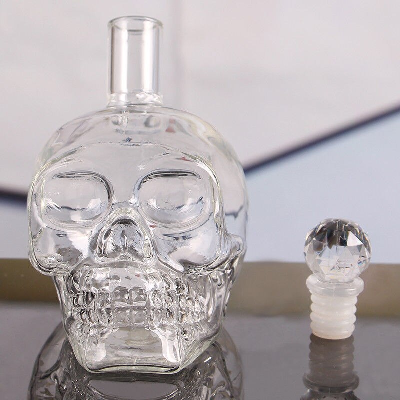 Halloween cristal crâne tête bouteille Whisky Vodka vin décanteur bouteille Whisky verre bière verre spiritueux tasse eau verre barre maison