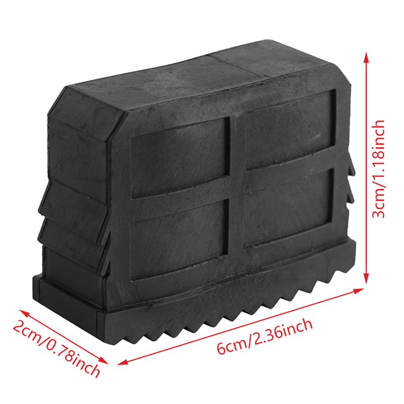 Protector de goma para pies de escalera, almohadilla antideslizante plegable para pies, Protector de agarre, herramientas de repuesto, color negro, 1 piezas: Default Title