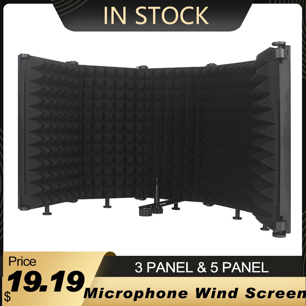 Recording Microphone Wind Screen Shield Board Sound-absorbing Cover Mic Sound Insulation Screen Sound-proof Plate studio screen
