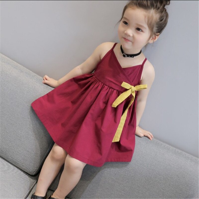 Saia infantil menina coreano verão suspender vestido princesa saia bonito roupas infantis novo 2-3-4-5-6 anos de idade
