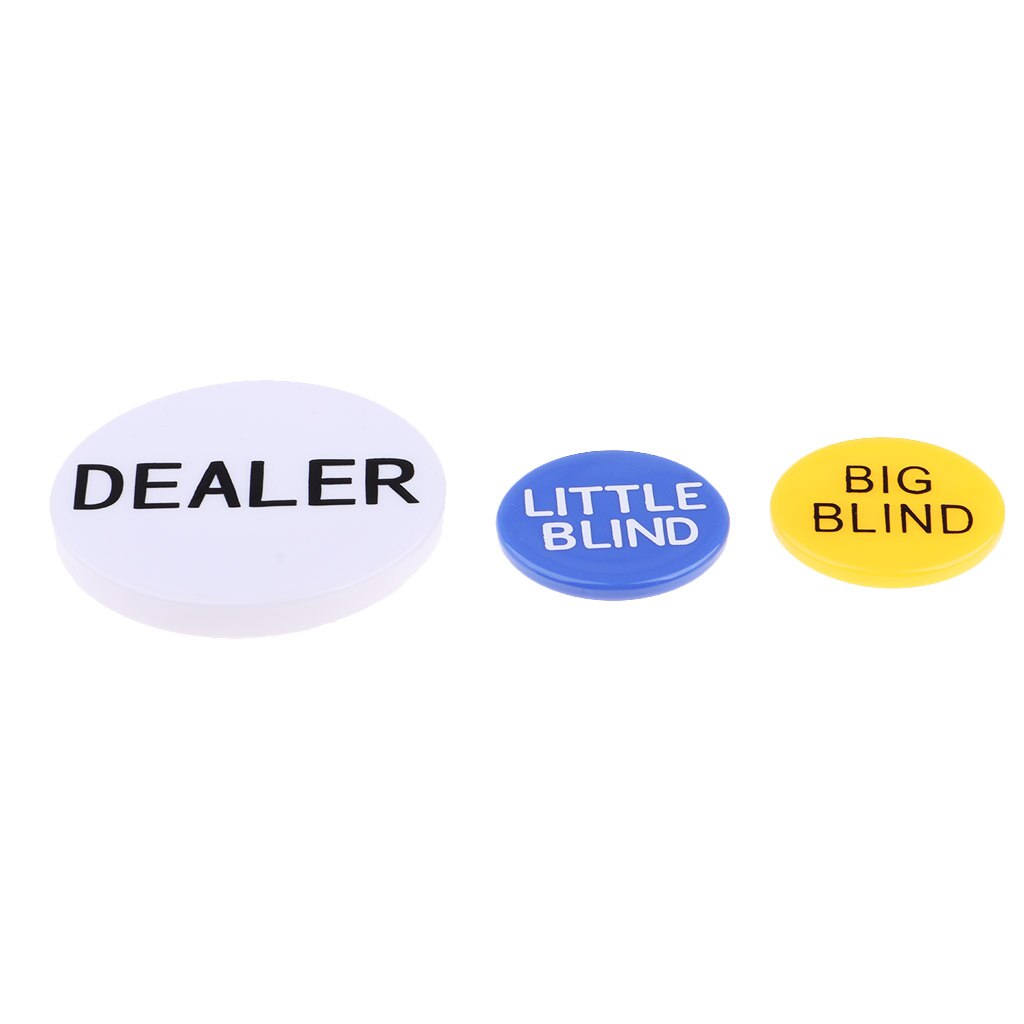 Dealer Knoppen Set-Texas Holdem Poker Little Big Blind Chip Casino Props