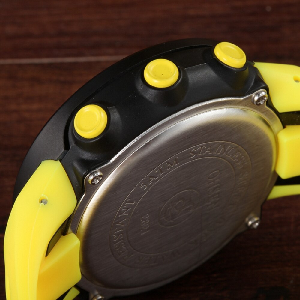 Digital Women Watches reloj mujer Yellow Waterproof Sport Lady Watch Electronic Silicone Couple Wrist Watch For Lover