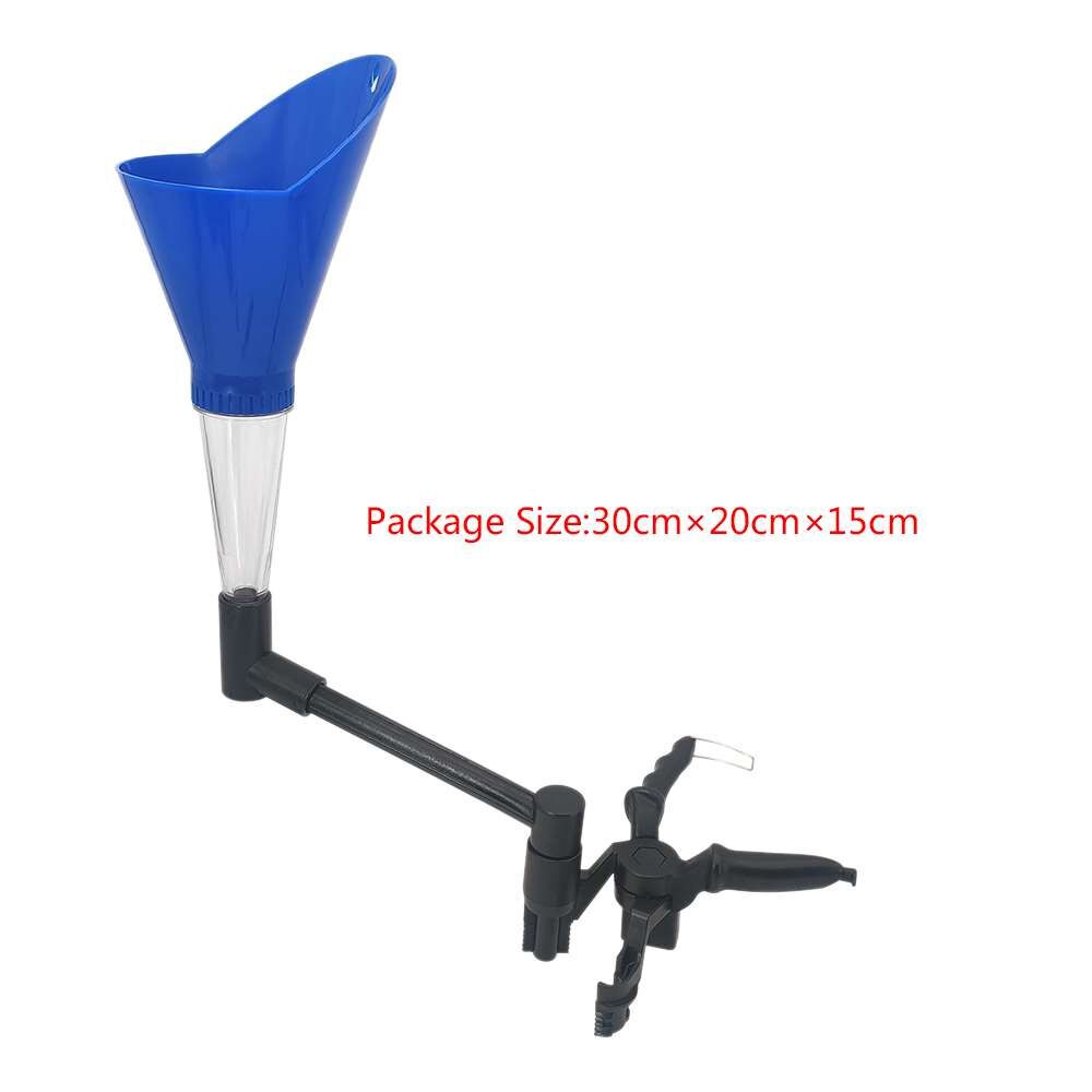 Plastic Universal Vehicles Car Engine Oil Funnel Adapters Set With Clamp Easy To See Oil Flow
