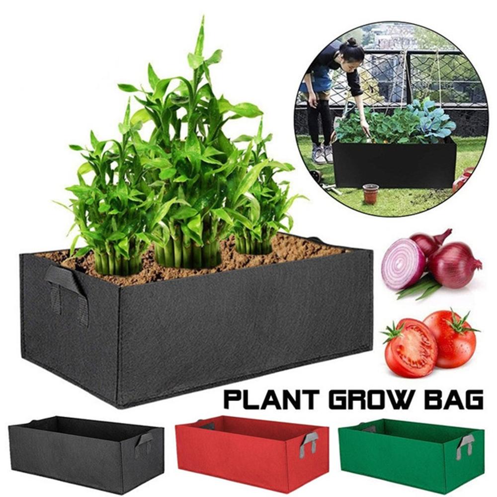 Vokse poser ikke-vævet stof hævet have seng rektangel plantebeholder vokse poser stof planter pot til planter børnehave pot