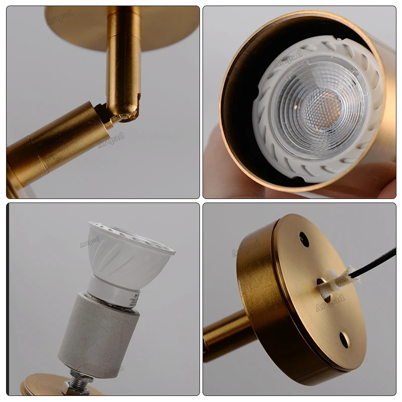 Led moderno direcional spotlight ajustável graus de luz do ponto teto para foyer interior sala estar luz pista branca quente