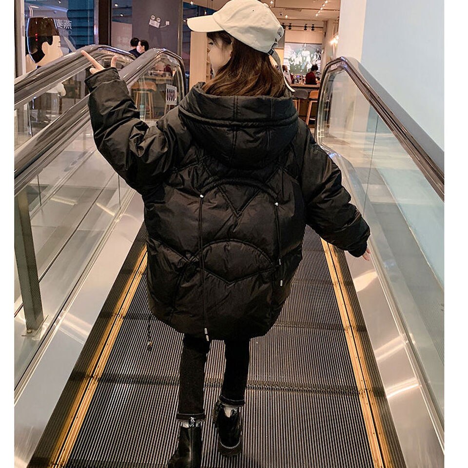 2022 Winter Meisjes Hooded Fahion Dikker Warme Parka Baby Meisje Jassen Kinderen Bovenkleding Kleding Kids Parka Jas Leeftijd 6-14Years