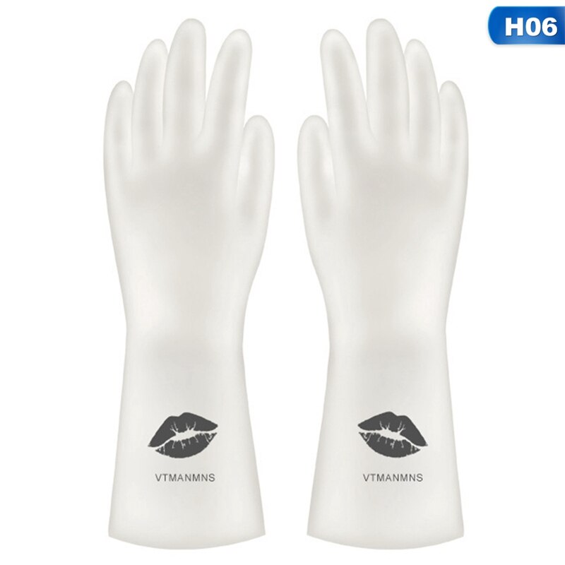 Washing Gloves Women Waterproof Rubber Latex Thin Kitchen Laundry Plastic Cleaning Dishes Household Chores Kitchen Tools: 6-L