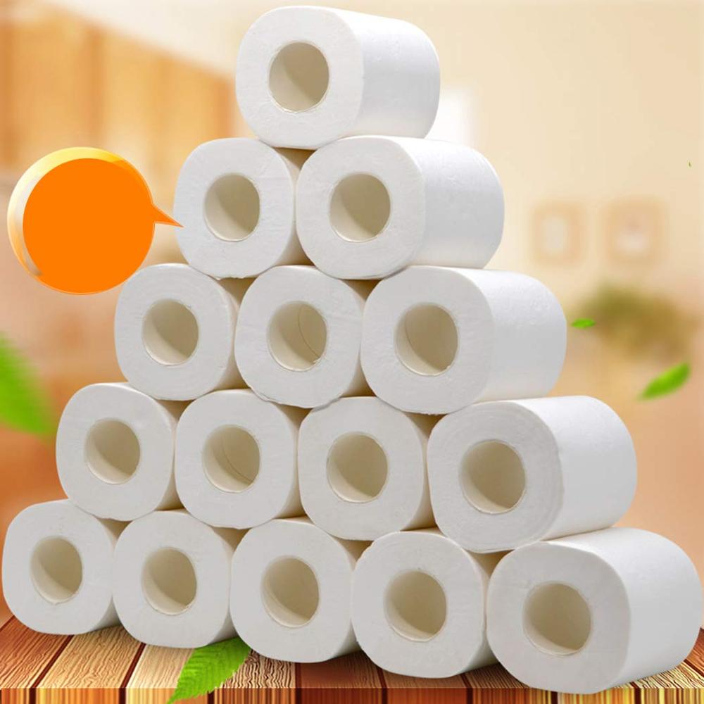 Rollos de papel higiénico a granel 80g/rollo blanco suave papel higiénico a granel, libre de séptico fácil Degradable 3 capas de papel higiénico Natural