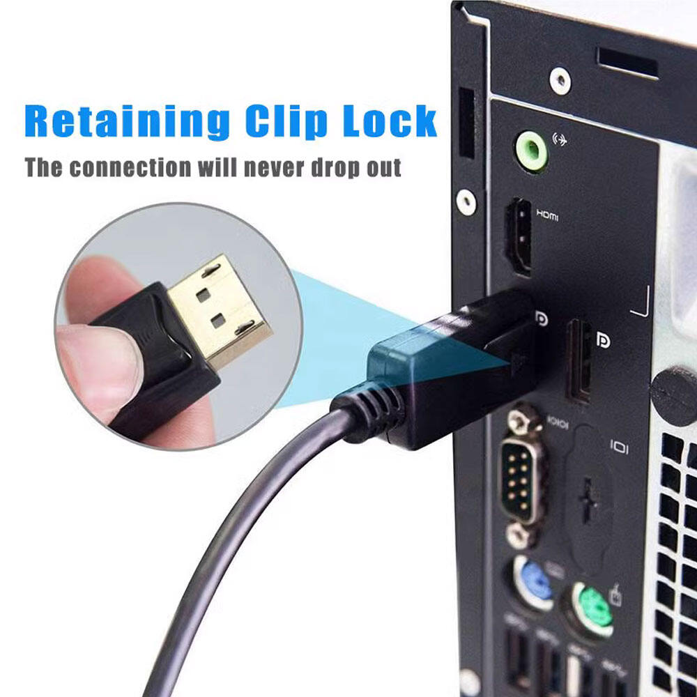 Hannord displayport dp till dvi-adapter anslutningskabel konverteringslinje 1.8m fhd för stationär bärbar dator pc tv-skärm projektor