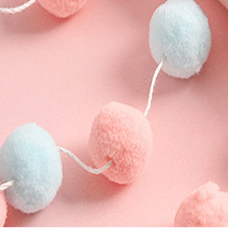 2.3M Babykamer Decoratie Macaron Gekleurde Haar Bal Kids Meisjes Decor Tent Beddengoed Bumpers Party Hanger Muur Opknoping Accessoire