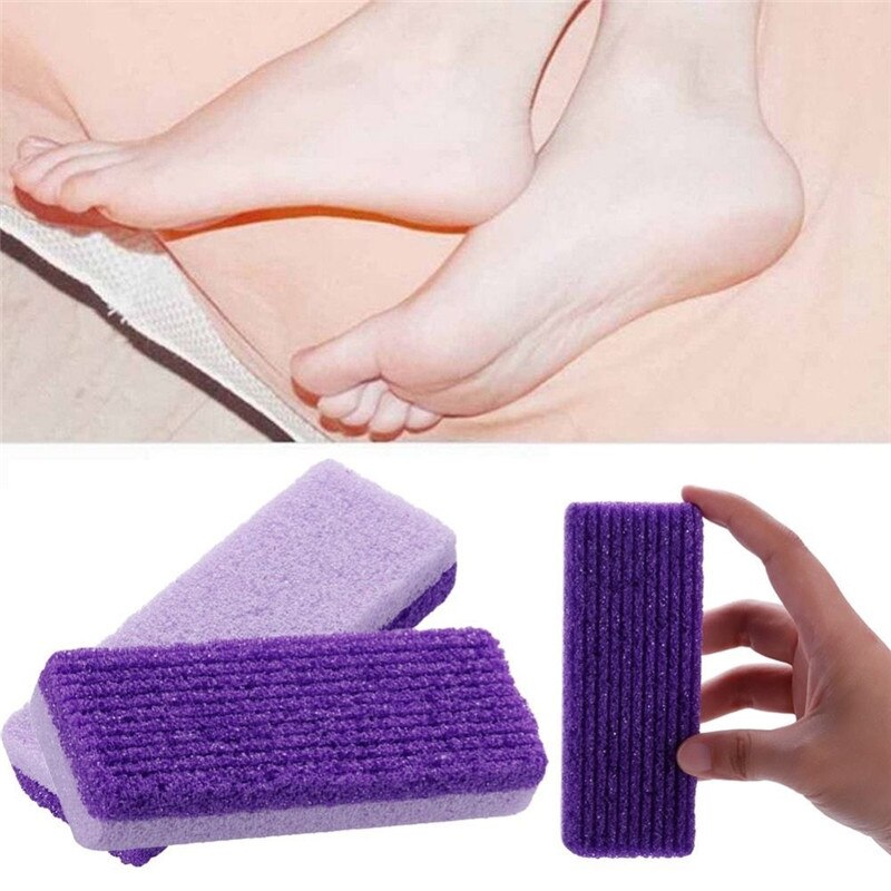 Exfoliante Morado para el cuidado de los pies, herramienta de pedicura, piedra pómez, exfoliante, eliminador de callos de piel dura muerta, limpiador para el cuidado de la piel, 1 ud.