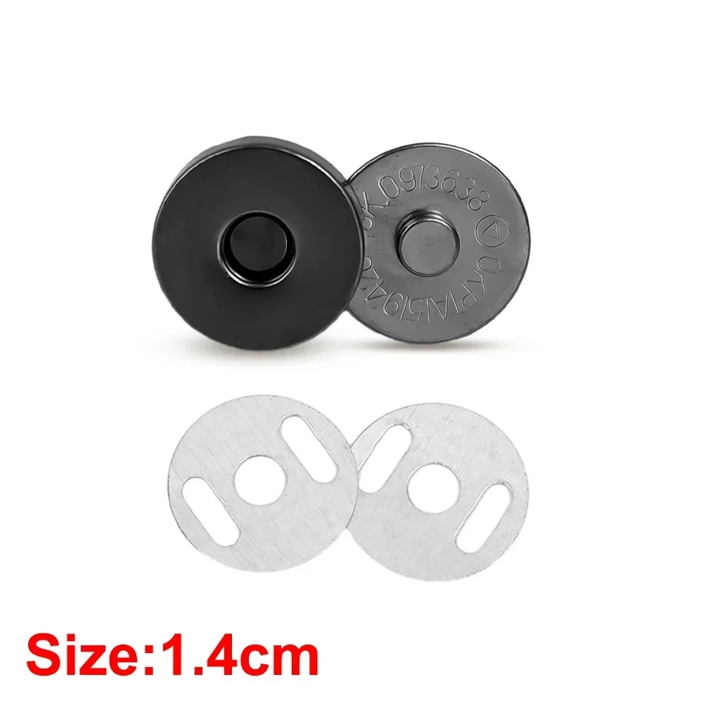 5/50set Magnetic Snap Button Invisible No-stitch Bag Fasteners Clasps Handbag Purse Crafts Parts Mini Wallet Adsorption Buckles: 3/8" / Red