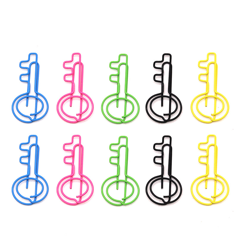 Key Shape Binder Metal Color Paper Clip Office Accessories Folder Office Stationery Paper Material Paper Clips Binding Supplies