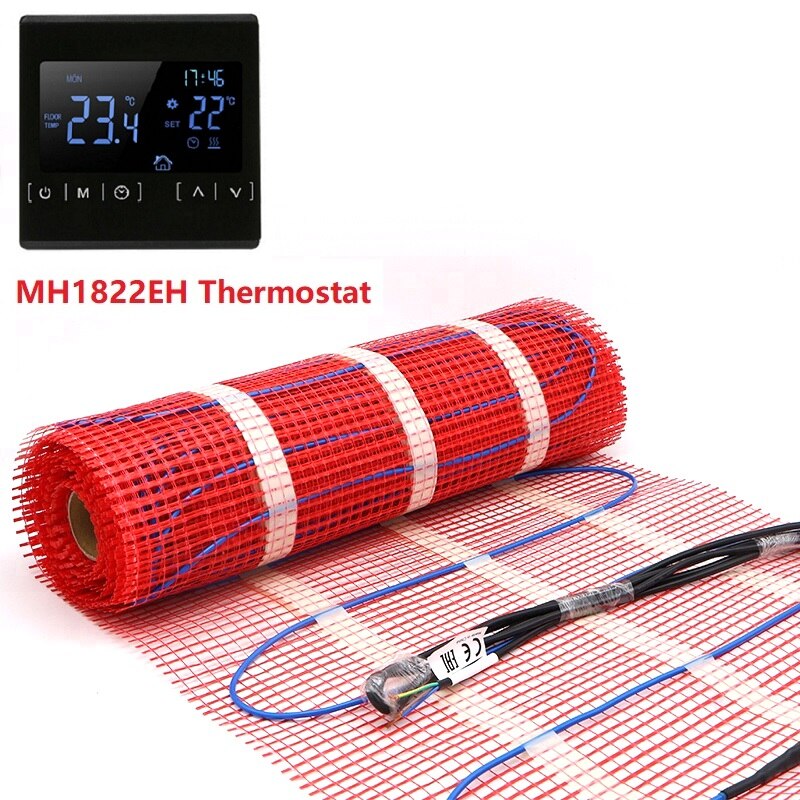 MINCO WÄRME 0,5 m2 Fußbodenheizung matt 150W/M2 Niedrigen Elektrische 50cmX1m Warmen Boden matt: MH1822äh setzt