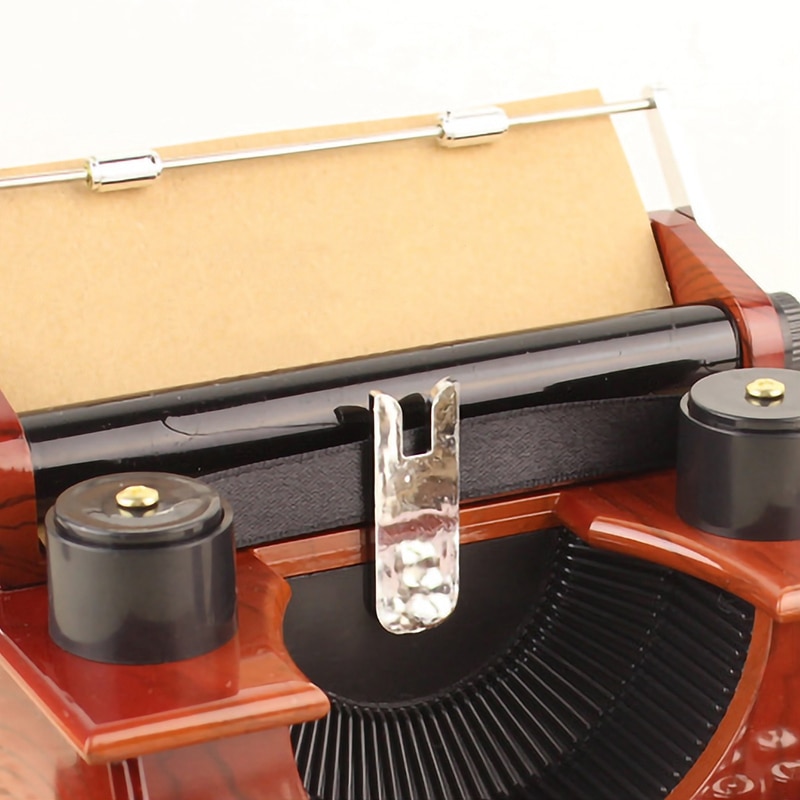 Caja de música de máquina de escribir Vintage Retro Para el hogar, habitación, oficina, decoración mecánica, caja de música Retro para niños